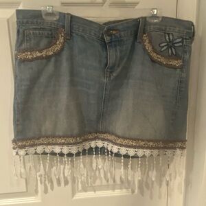 Cute Upcycled Old Navy denim skirt